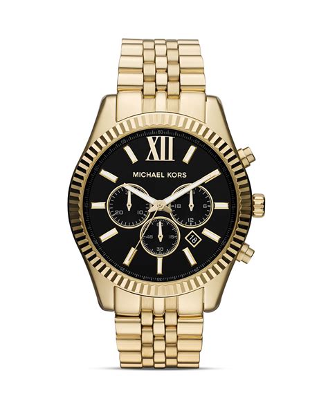 michael kors lexington watch gold men|Michael Kors lexington chronograph watch.